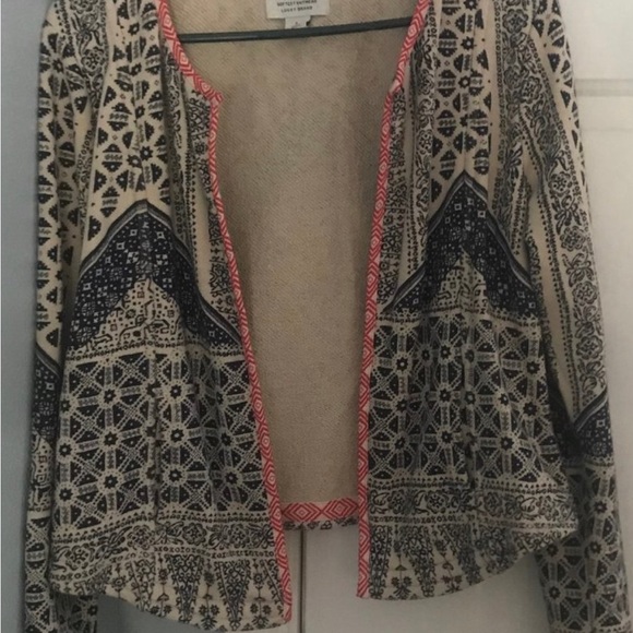 | Lucky Lotus | Make an Offer | Blue & Cream Cardigan Size L - Picture 2 of 6